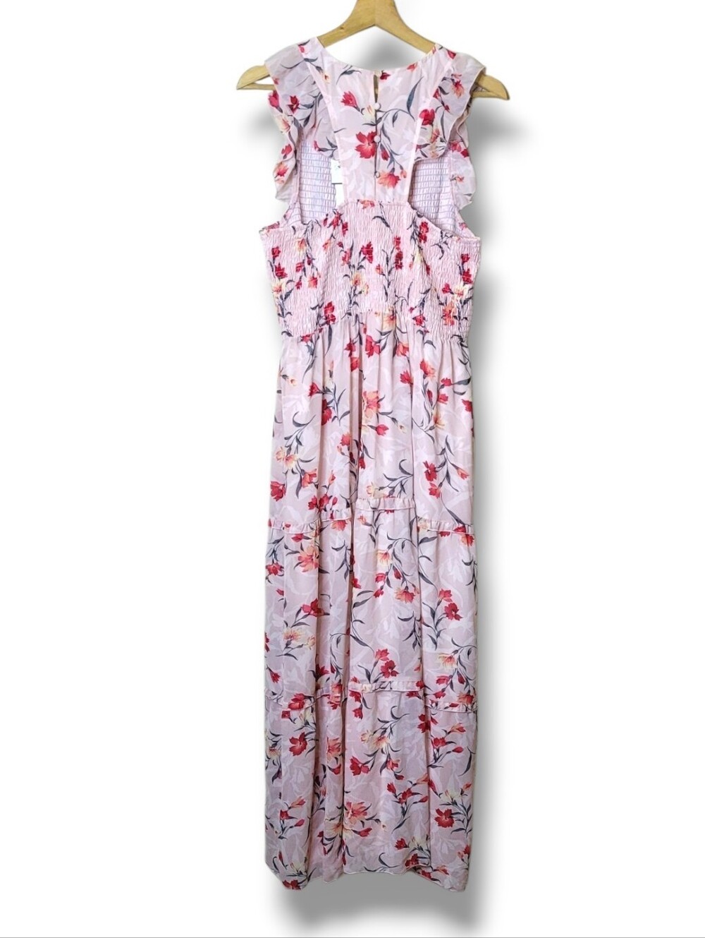 Melloday Tiered Floral Chiffon Sleeveless Maxi Dress Size XL NWT - Picture 6 of 11